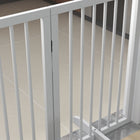 PawHut Foldable Free Standing Pet Gate with Support Feet - White-Suitable for small and medium-sized dogs up to a shoulder height of 45 cm 
