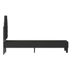 Flash Furniture - Lit plateforme Brighton grand touffeté en tissu noir-Touffeté à boutons