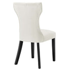 Modway Silhouette Performance Velvet Dining Chairs - White - 2 Pack-Assembly Required