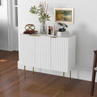 HOMCOM 35.4" L Accent Cabinet - White-3-level adjustable shelf provide you more storage options