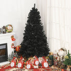 HOMCOM 7' Artificial Christmas Tree with Auto Open - Wide Base - Black-Realistic PVC branches give a full and lush look to the tree 
