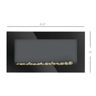 HOMCOM Wall-Mounted Electric Fireplace with Flame Effect and 7 Colour Backgrounds - Black-Remote and manual controls offer easy operation from anywhere in the room 