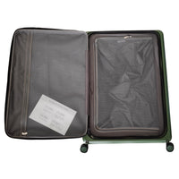 Tucci Italy Davanti 26" Durable Hardside Checked Luggage - Olive Green-Comfortable Handling - Soft-touch grip telescopic handle and sturdy top and side carry handles for easy maneuvering