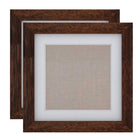Decent Living - Cadre photo en bois massif - Couleur noyer - 8x8pouce - Paquet de 2-Bois massif 100 % naturel (Okan/Teck)