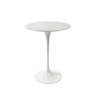 Plata Import 20.5 MDF Round Side Table - White-High-quality materials and minimalist design