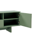 Manhattan Comfort Ella 59.1" Modern TV Stand - Sage Green-Thick Rectangular 6.9 in. Sled Legs Offer Stability and a Unique, Modern Twist on a Classic Sled-Base