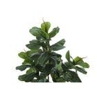 Monarch Specialties - Plante Artificielle - 47 po H - Arbre À Violons - Mis En Pot - Touche Réelle - Feuilles Vertes - Pot Noir-6