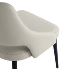 Manhattan Comfort - Lot de 2 chaises de salle à manger modernes Tremont 21,7 po en similicuir - coloris pierre-Mousse haute densité pour le confort et la durabilité
