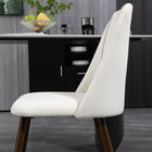HOMCOM - Chaises de salle à manger en velours - blanc crème - ensemble de 4-Couleur : blanc crème