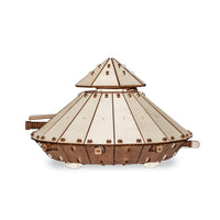 EWA Eco-Wood-Art - Kit de construction STEM en bois 3D du char Da Vinci - Lot de 363-Modèle STEM 3D écologique à assembler et personnaliser à l'école ou à la maison