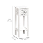 HOMCOM Nightstand - White - Set of 2-Anti-tipping design ensures safer usage