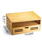 Officemate Bamboo Organizer with Drawer-Space-saving and versatile