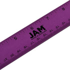 JAM Paper Strong Aluminum Ruler - 12" - Purple Metallic-Size: 12 Inches long / 1 Foot ruler
