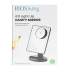 BIOS Living LED Light Up Vanity Mirror -4x AA batteries (not included)