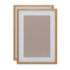 Decent Living - Cadre photo en bois massif - Teck doré - 20x28pouce - Paquet de 2-Bois massif 100 % naturel (Okan/Teck)