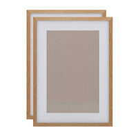 Decent Living - Cadre photo en bois massif - Teck doré - 20x28pouce - Paquet de 2-Bois massif 100 % naturel (Okan/Teck)