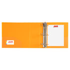 JAM Paper Plastic 4" 3-Ring Binder - Orange-Wide front and back binder panels fully cover standard dividers and sheet protectors. Our 3 metal ring binders have 2 buttons for easy opening and closing, and a convenient pocket on the inside flap.