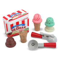 Melissa & Doug Scoop & Stack Ice Cream Cone Wooden Magnetic Pretend Play Food Set - Preschool Toy -Scoop and Stack Ice Cream Cone