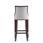 Manhattan Comfort Fifth Avenue 19" Traditional Faux Leather Upholstered Bar Stool - Light Grey - 2 Pack-22.5" L x 23" W x 45" H
