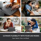 Logitech Combo Touch Keyboard Case for iPad A16/ 10.9" (10th Gen.) - English - Oxford Grey-Precision Trackpad: Edit documents, navigate apps and build presentations with unparalleled precision using a familiar multi-gesture keyboard trackpad