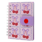 Pep Rally Mini Snap Notebook - 3.07" W x 4.13" H - 44 Sheets - Cherries-Secure snap closure