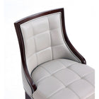 Manhattan Comfort - Tabouret de bar Fifth Avenue 19" traditionnel en similicuir rembourré - gris clair-10