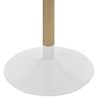 Modway Whirl Round Dining Table - White-Natural Birchwood Stem
