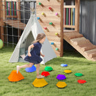 Qaba - Jeu de 11 pierres d'équilibre empilables en forme de cœur pour enfants-Ensemble de onze pièces, facilement empilables pour le rangement 
