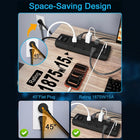 Huntkey 6' Flat Plug Surge Protector Power Strip with 12 Outlets and 3 USB Ports - Black - 2 Pack-Equipped with 2 USB-C ports and 1 USB-A port to provide high-speed charging for smartphones and tablets directly from the strip, reducing desktop clutter.