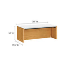 Modway Kinetic 38" Wall-Mount Office Desk - White Natural-Particleboard and Melamine Construction