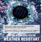 Bell+Howell - Disques lumineux décoratifs LED solaires d'extérieur en mosaïque - Bleu vif éclatant - Paquet de 4-Installation en 30 secondes - posez simplement dehors après charge, au coucher du soleil votre pelouse, chemin ou patio s’illumine avec des couleurs