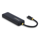 StarTech - Hub USB-C 4 ports-COMPACT ET PORTABLE : Conception compacte et légère avec câble USB-C de 13 cm (5 pouces) pour les voyages et l'utilisation sur le bureau , Le clip de gestion des câbles empêche les enchevêtrements , Trois ports sur un côté/un à l'extrémité pour un accès facile lors de la connexion/déconnexion des appareils