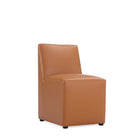 Manhattan Comfort Anna Square 18.9" Modern Faux Leather Upholstered Dining Chair - Saddle-Weight Capacity: 300 lb