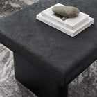 Modway Relic Concrete Textured Coffee Table - Black-Leveling, Non-Marking Feet