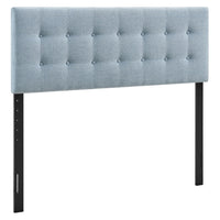 Modway Emily Fabric Upholstered Queen Size Headboard - Sky Blue-Premium Linen-Like Fabric