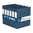 Davis Group Premium Economy Binder - Round Ring - 1.5" - Navy Blue - 6 Pack-3 Ring Binder