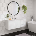 Modway Vitality 48" Double or Single Sink Compatible Bathroom Vanity Cabinet - White-Two Spacious Drawers