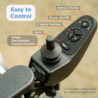 Journey Zoomer Lightweight Folding Power Chair - Black-360° ergonomic joystick helps provide precise one-hand control