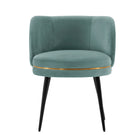 Manhattan Comfort - Chaise de salle à manger moderne Kaya 58 cm en velours capitonné - Vert menthe-Chaise de salle à manger moderne pour salle à manger et usage de chaise de travail