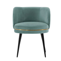 Manhattan Comfort - Chaise de salle à manger moderne Kaya 58 cm en velours capitonné - Vert menthe-Chaise de salle à manger moderne pour salle à manger et usage de chaise de travail
