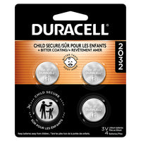 Duracell 2032 Lithium Coin Battery 3V - 4 Pack-BITTER TASTE ON BOTH SIDES: Duracell Lithium Coin CR2032 3 Volt batteries have a non-toxic, bitter coating applied on both sides, to help discourage swallowing