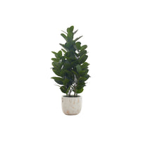 Monarch Specialties - Plante Artificielle - 31 po H - Arbre De Garcinia - Touche Réelle - Feuilles Vertes - Pot En Ciment Blanc-Arbre artificiel intérieur de 31" de haut dans un pot de 7" ajoute une touche de végétation agréable à votre maison ou bureau