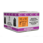 Eco II Garbage bags - 35" x 50"  - Regular - Black - 200 Pack-200 Pack