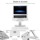 ShoppingAll Adjustable Ergonomic Laptop Stand Riser for Laptops Up to 17" - Silver - 4 Pack-The hollow design on the aluminum panel provide improved airflow and fast heat dissipation.