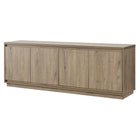 Hudson&Canal Presque TV Stand for TV's up to 75" - Antiqued Grey Oak-The top has a weight capacity of 75lbs, lower shelves can hold 25lbs each