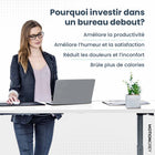 MotionGrey - Bureau assis-debout électrique à double moteur, réglable en hauteur, 120 po de largeur - Cadre noir-9