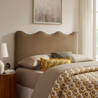 Modway Athena Stain-Resistant Performance Velvet Full Size Headboard - Taupe-Dense Foam Padding