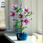 LEGO Botanicals Hibiscus Flower Building Set-Build LEGO flowers - The hibiscus plant features 5 large blooms, 4 flowers that are about to blossom and 2 little nodes that resemble young flower buds