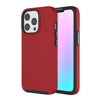 AXS PROTech Dual-Layered Anti-Shock Case with Military-Grade Durability for Apple iPhone 13 Pro Max - Burgundy-Shock resistant