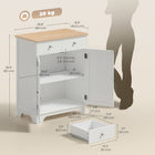 HOMCOM 26.8" L Sideboard Buffet Cabinet with Storage - White-Robust material is easy to clean with a damp cloth